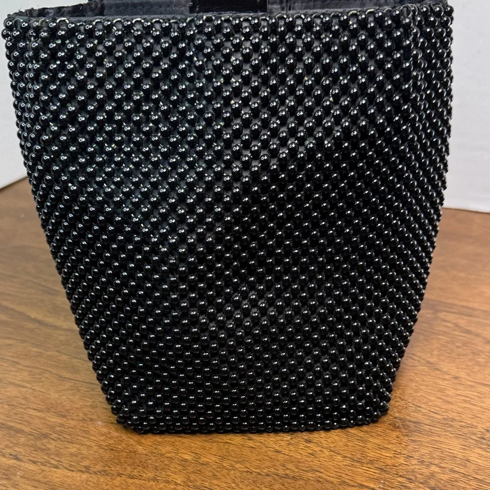 Jessica McClintock Gwen Ball Metal Mesh Ring Clutch Shoulder Dance Occasion Bag